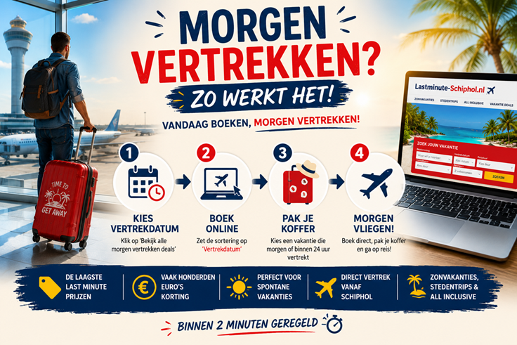 Morgen vertrekken op vakantie